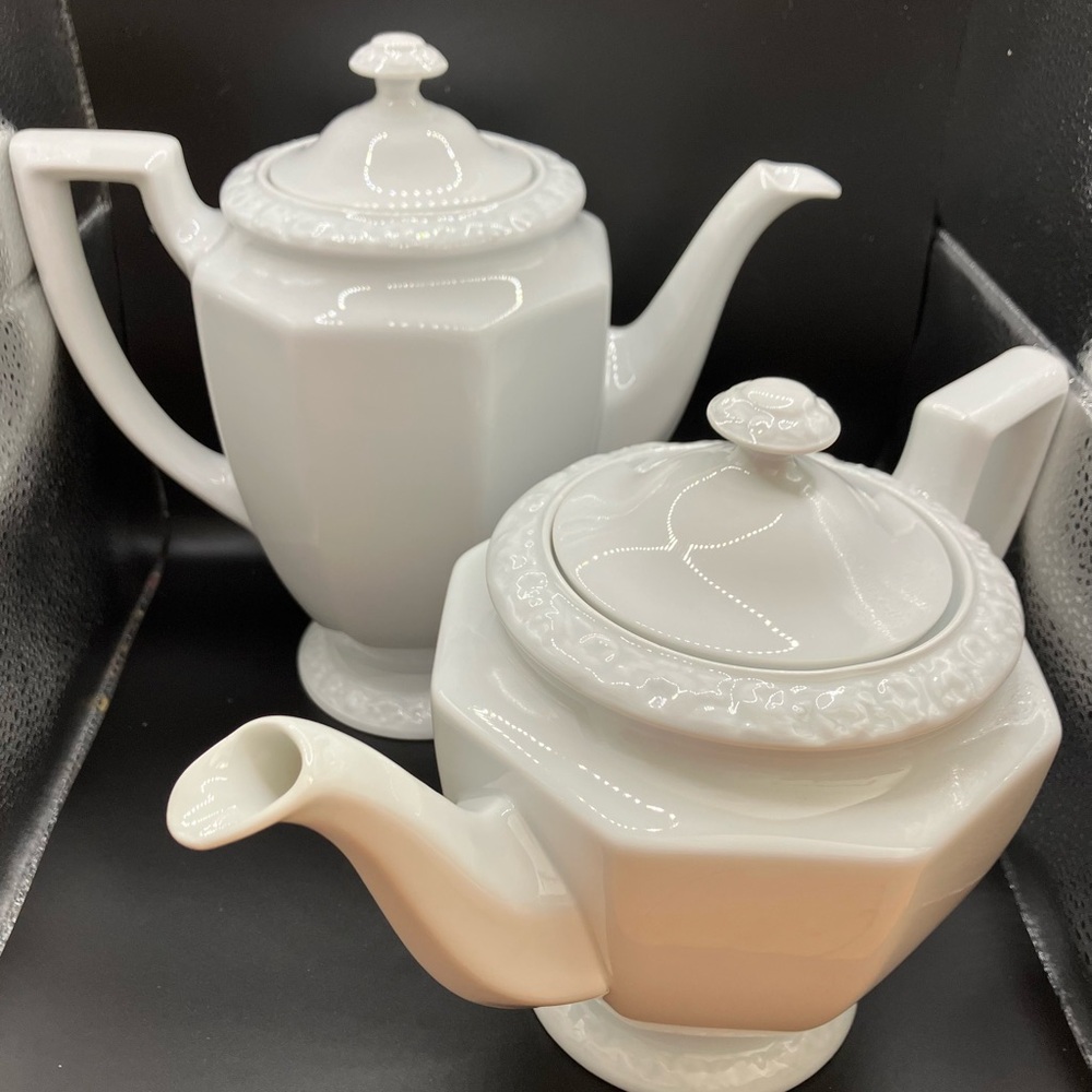 Rosenthal White Porcelain Tea and Coffee Pot